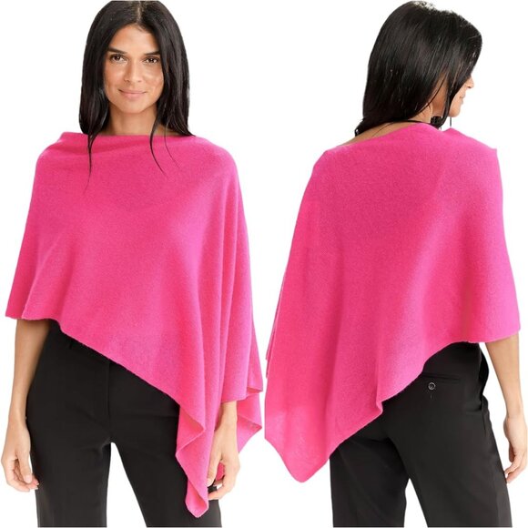 Alashan Sweaters - ALASHAN CASHMERE Nwt Dress Topper Bloom Pink Ultra Soft Luxurious Poncho Scarf